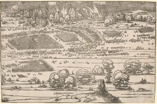 Siege of a Fortress:  Left Portion