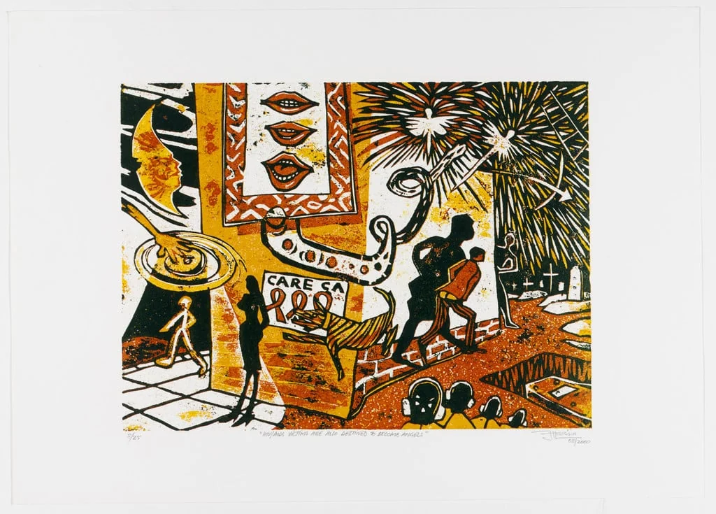 Untitled, by Joseph Madisia, ink, 2000