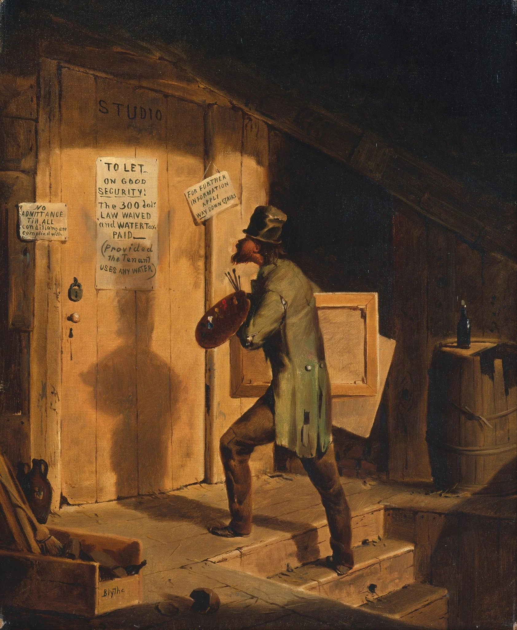 Art Versus Law, by David Gilmour Blythe, oil, 1859