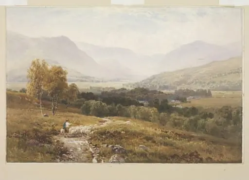 Landscape with distant mountains