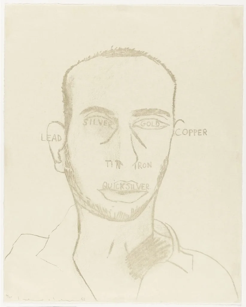 Untitled, by Francesco Clemente, ink, 1991