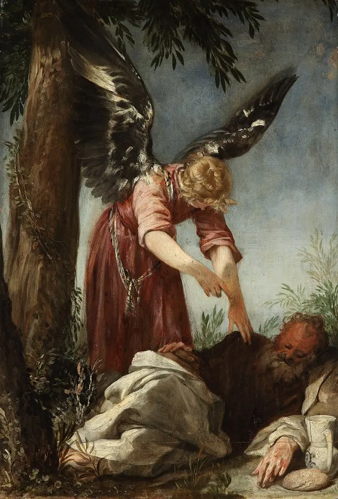 An Angel Awakens the Prophet Elijah