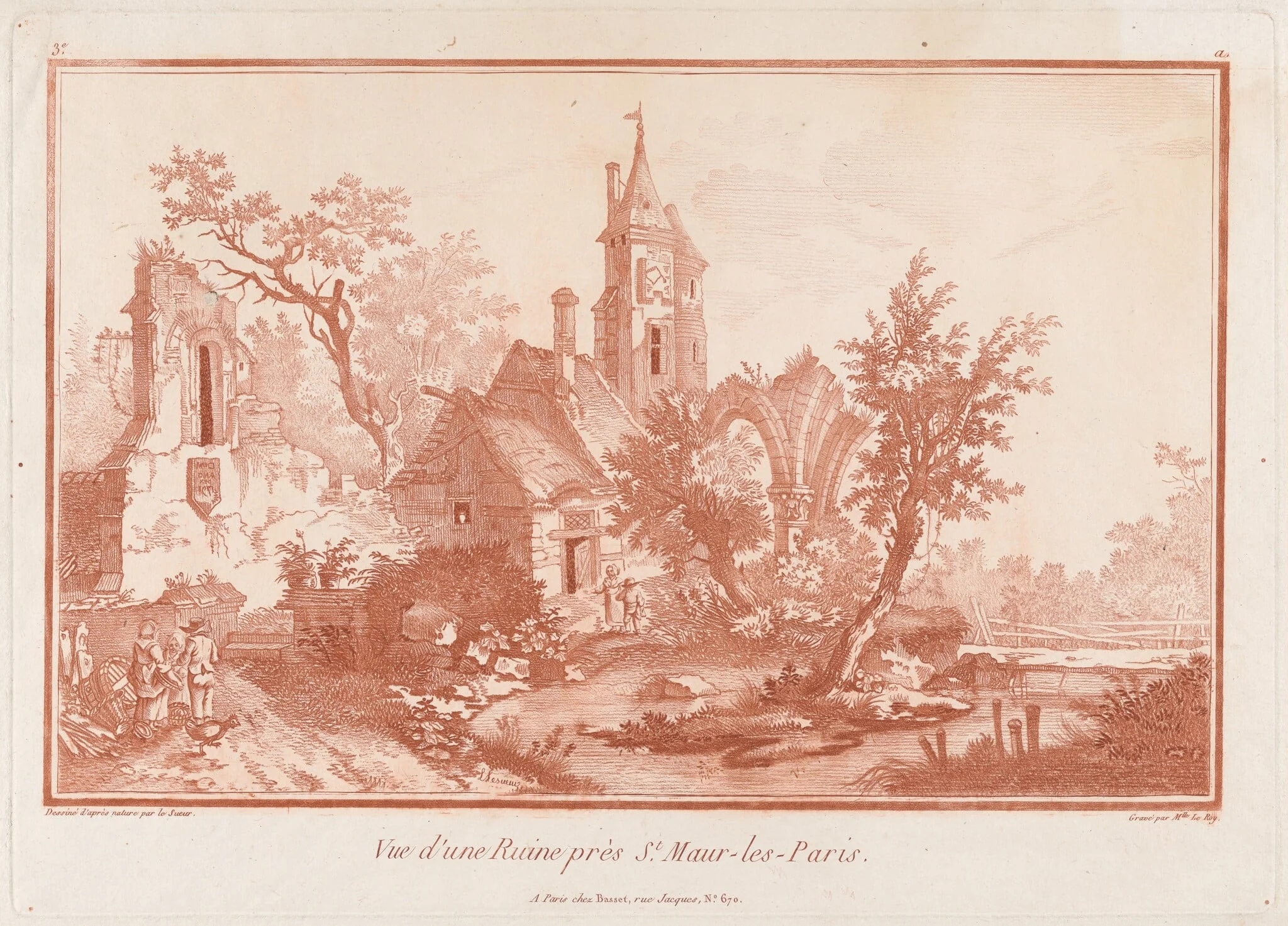Vue d’une Ruine près St. Maur-les-Paris (View of a Ruin near St. Maur-les-Paris)