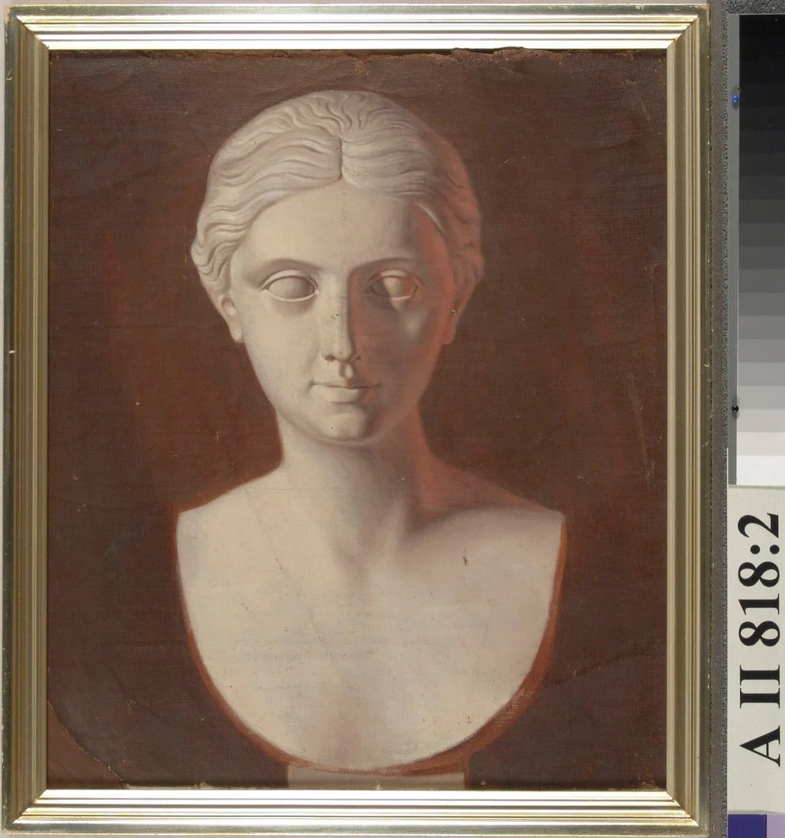 Naisen pää, harjoitelma veistoksen mukaan, by Ferdinand von Wright, unspecified
