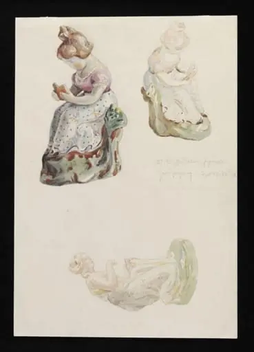 Three Staffordshire figures of women