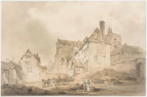Church and houses at Conway