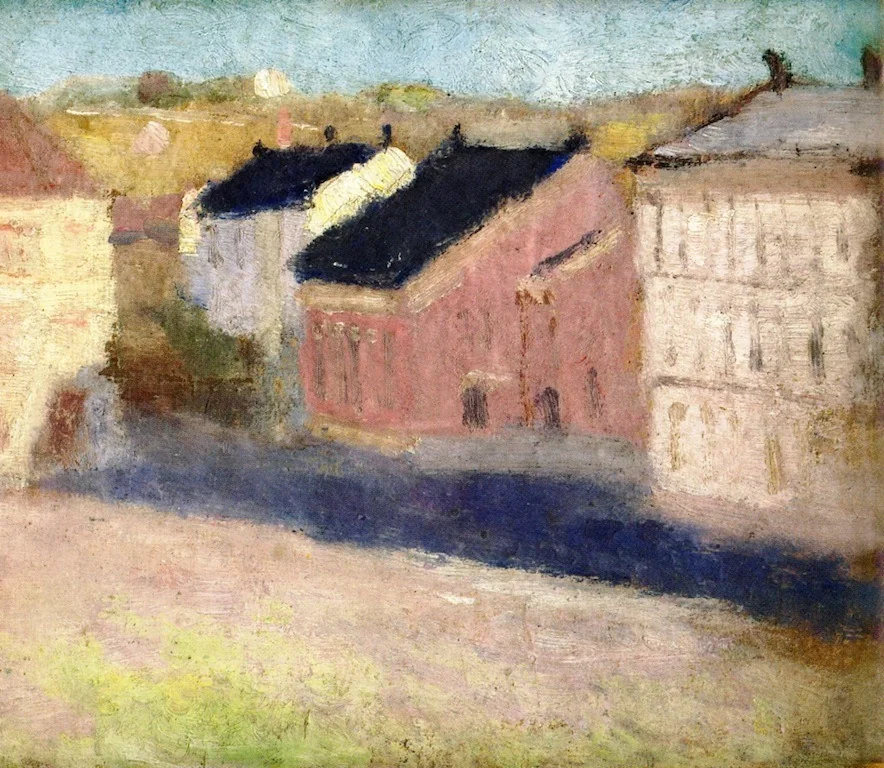 Olaf Rye's Square towards South East, by Edvard Munch, oil, 1892
