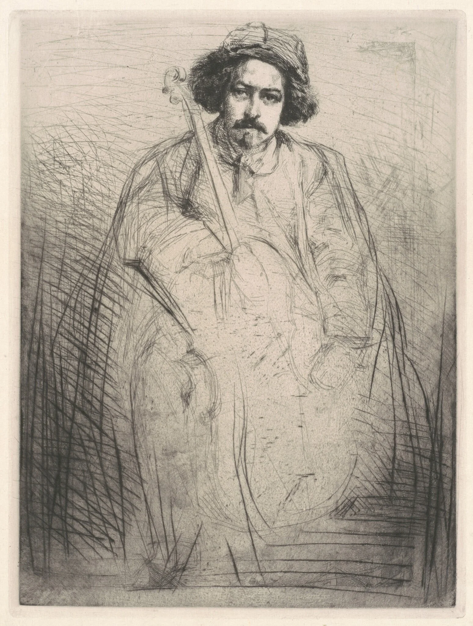 Becquet, by James McNeill Whistler, ink, 1871