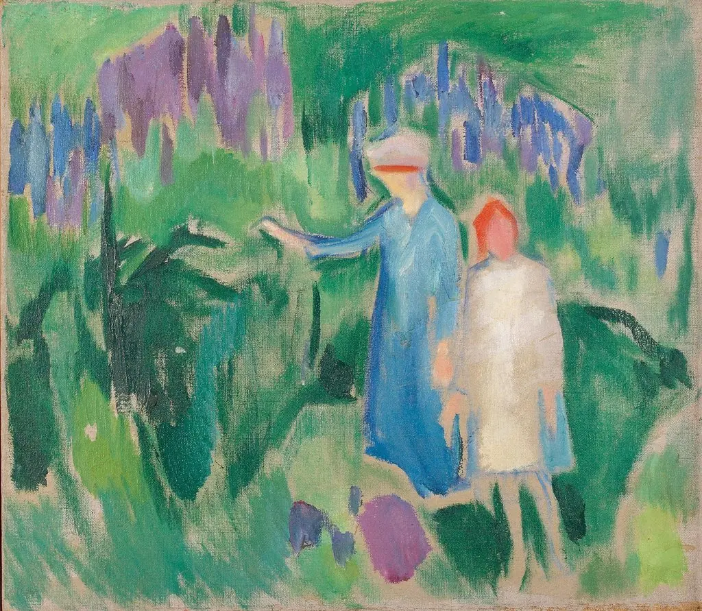 Mother and Daughter in the Garden
