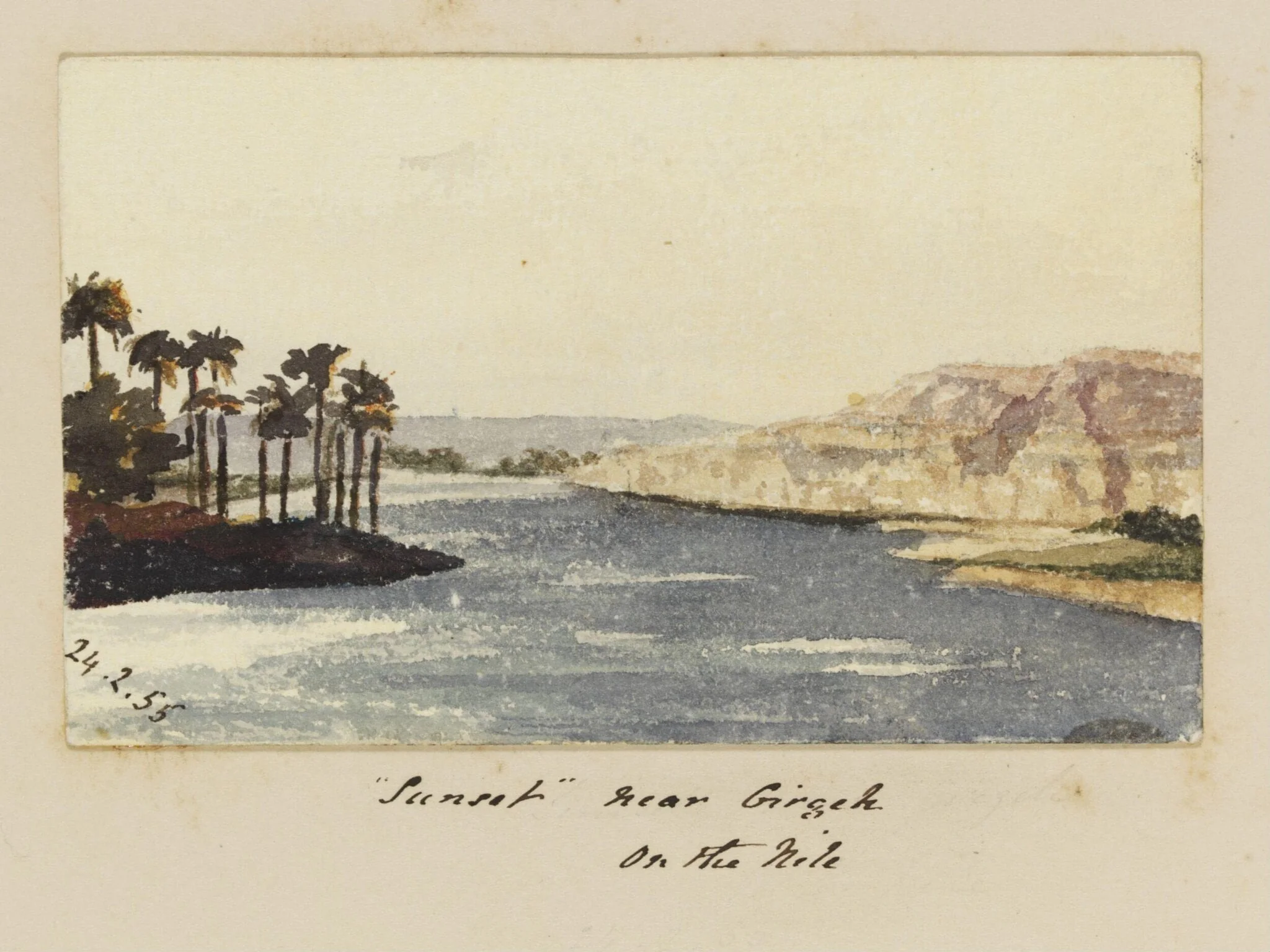 "Sunset" near Girgeh  On the Nile'
