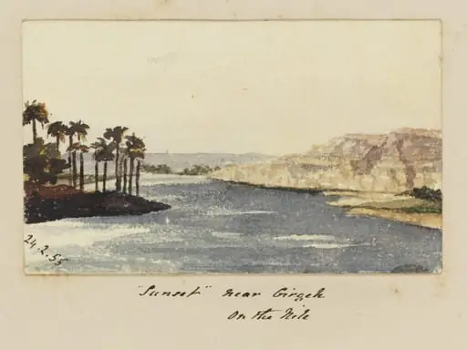 "Sunset" near Girgeh  On the Nile'