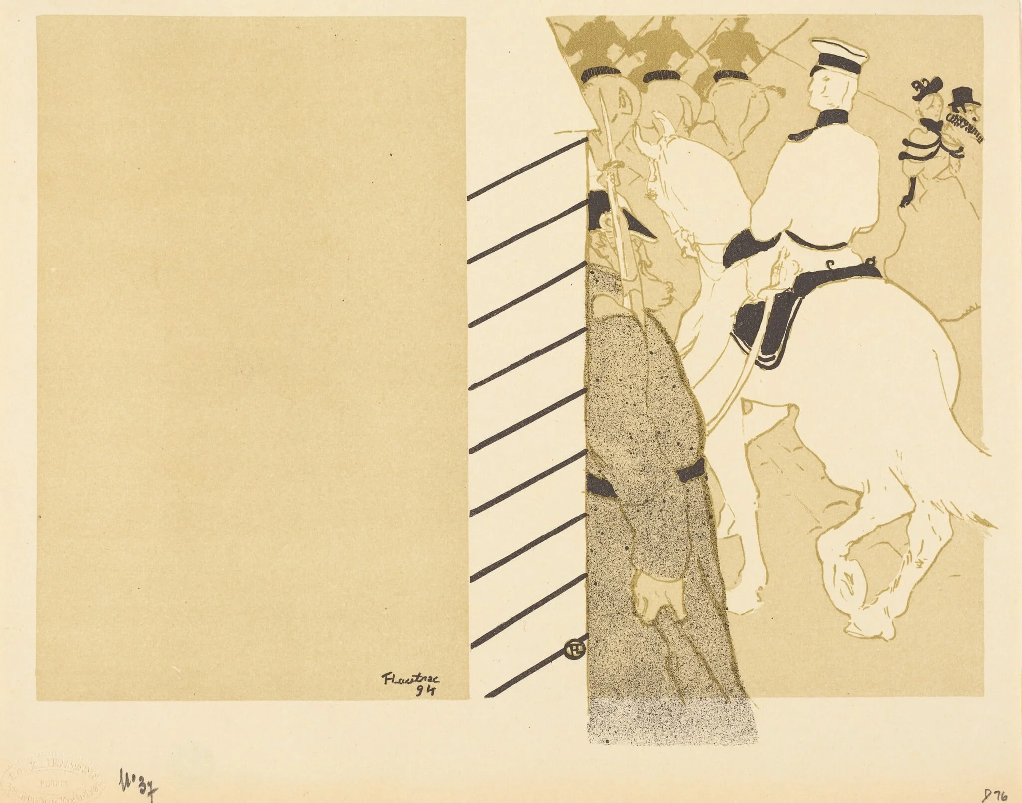 German Babylon (Babylone d'Allemagne), by Henri de Toulouse-Lautrec, ink, 1894