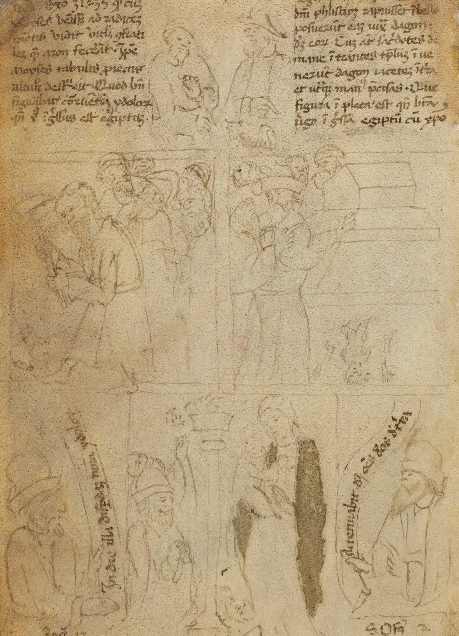 The Destruction of the Egyptian Idols [verso], by Italian 15th Century, 1401