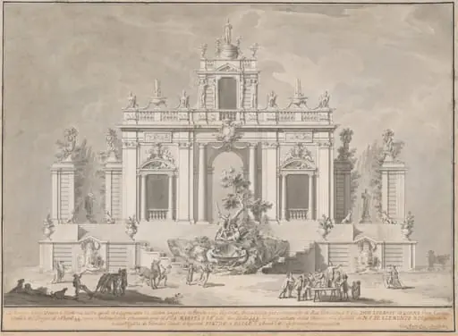 Design for "The Prima Macchina for the Chinea of 1774: Hercules and the Dragon in the Garden of the Hesperides"