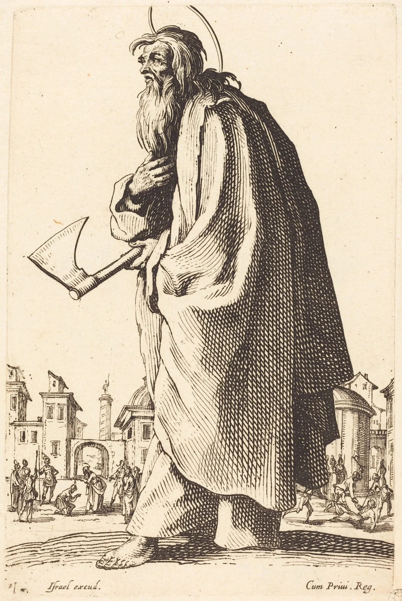 Saint Thaddeus, by Jacques Callot, ink, 1631