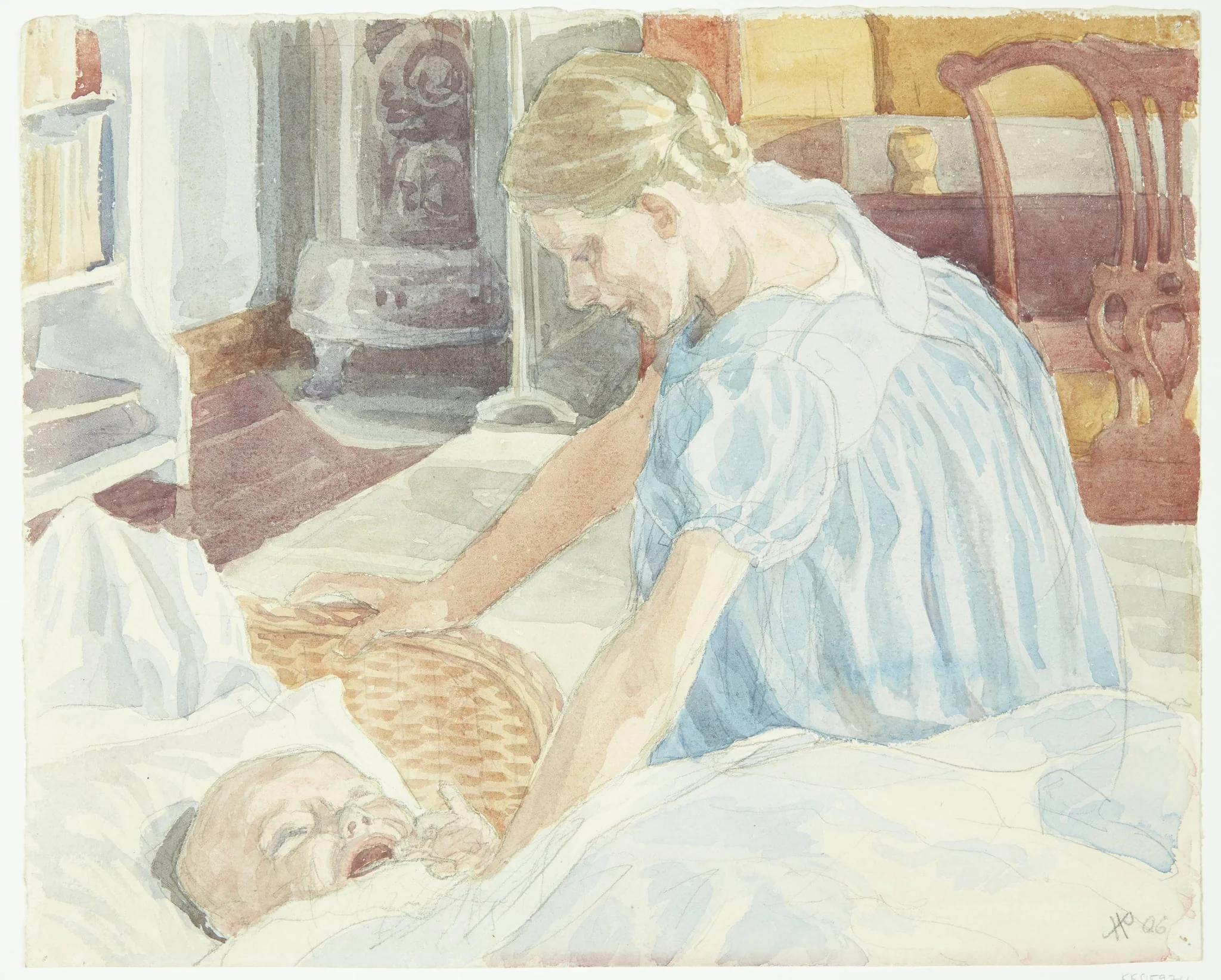Søster græder, by Unknown, unspecified, 1906