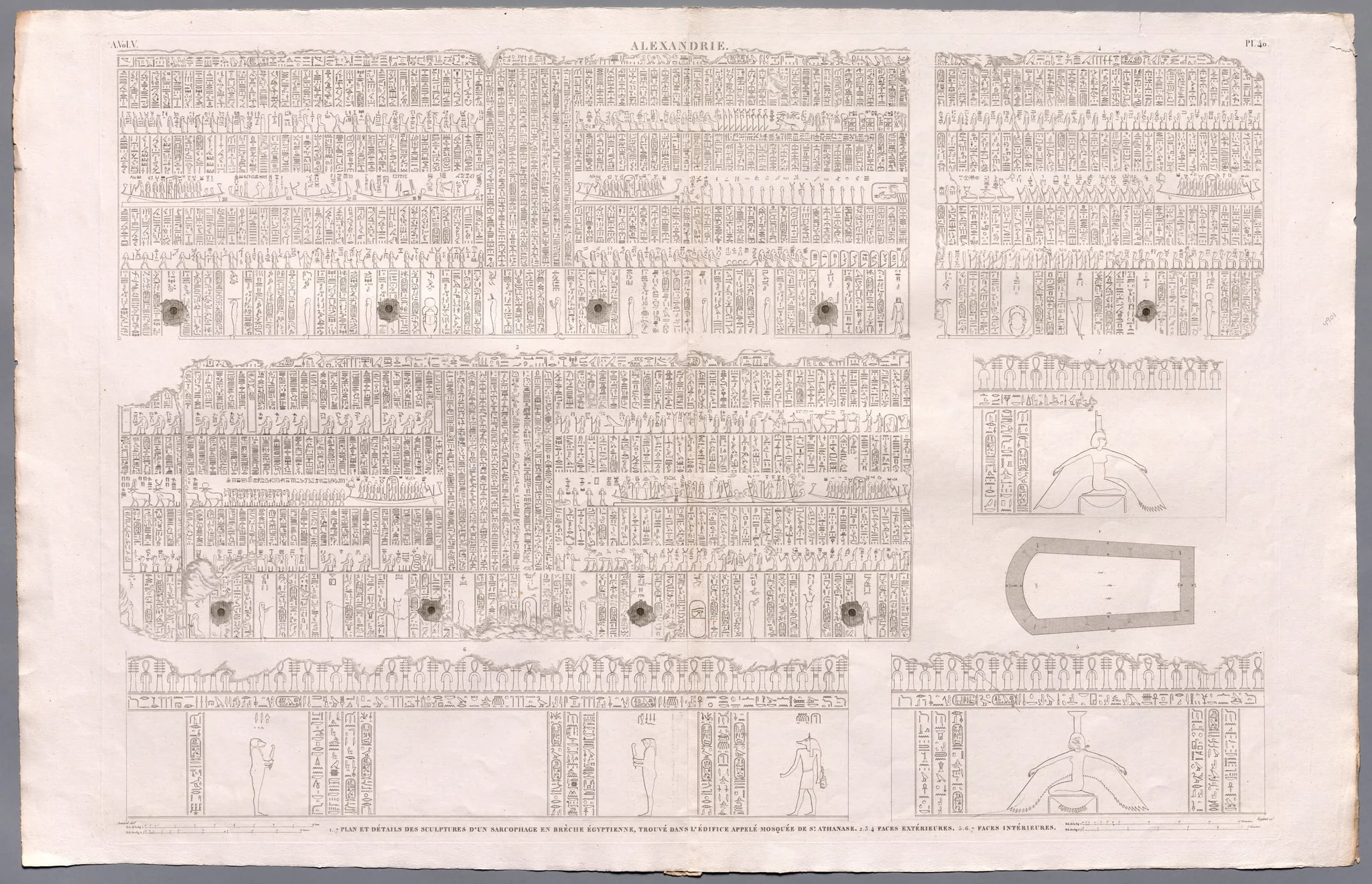 Description of Egypt: Memphis and Environs, Alexandria, Vol. V, Pl. 40, by Baptiste Bigant, 1822