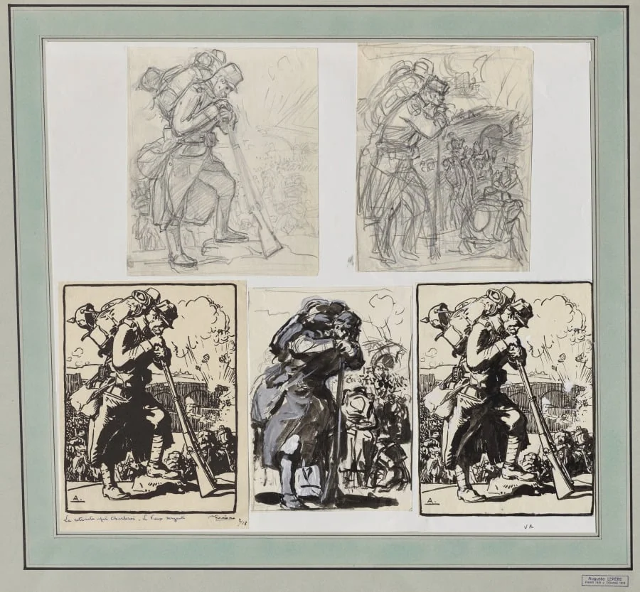 La Retraite après Charleroi..., by Auguste Lepère, 1914