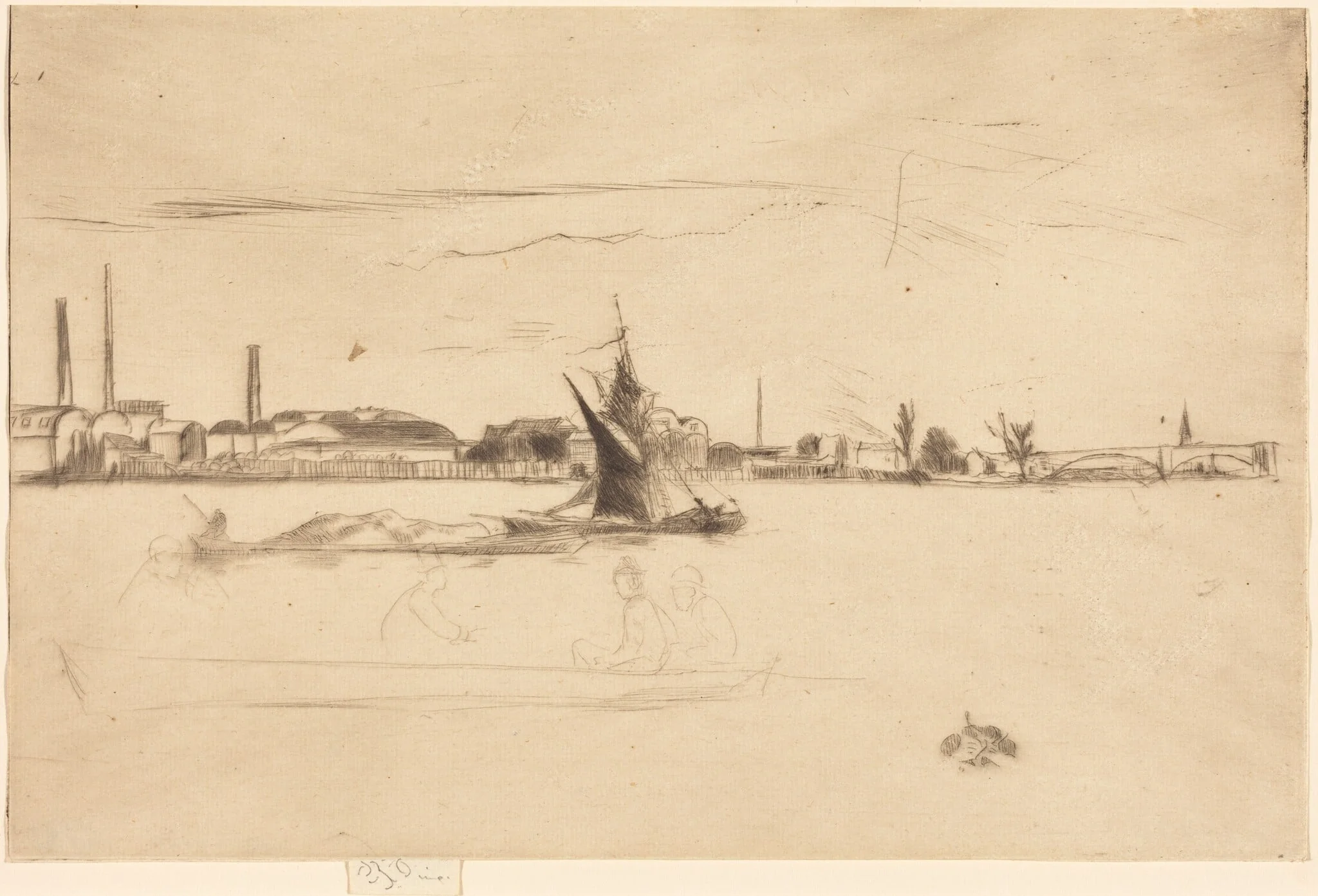 Price's Candle-Works, by James McNeill Whistler, ink, 1875