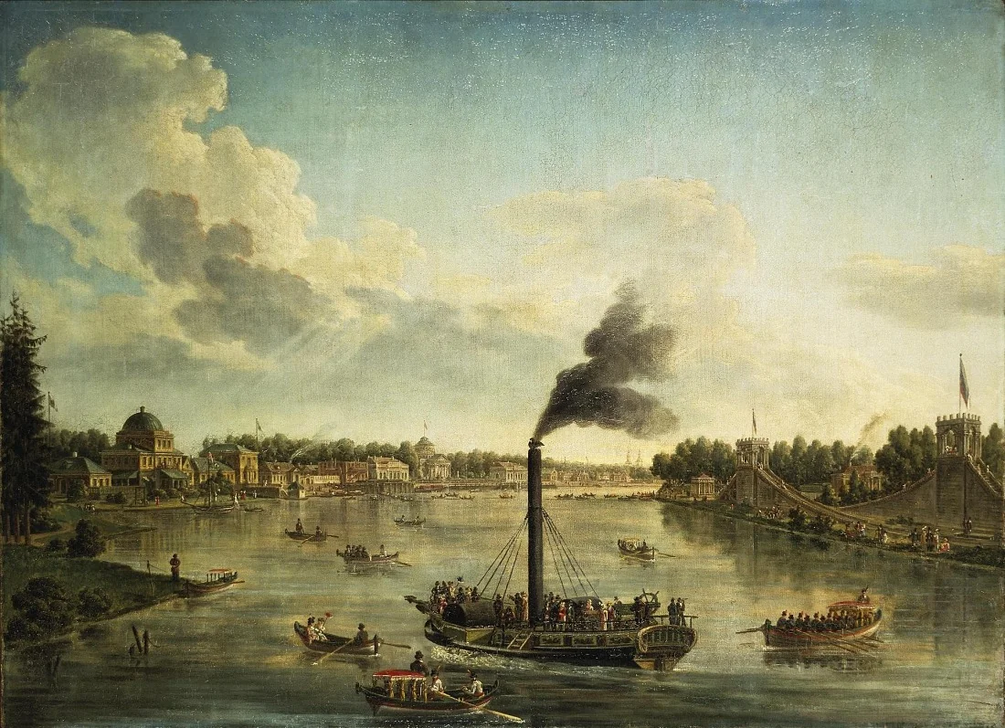 The View of Islands in St Petersburg, by Timofey Vasilyev, oil, 1820