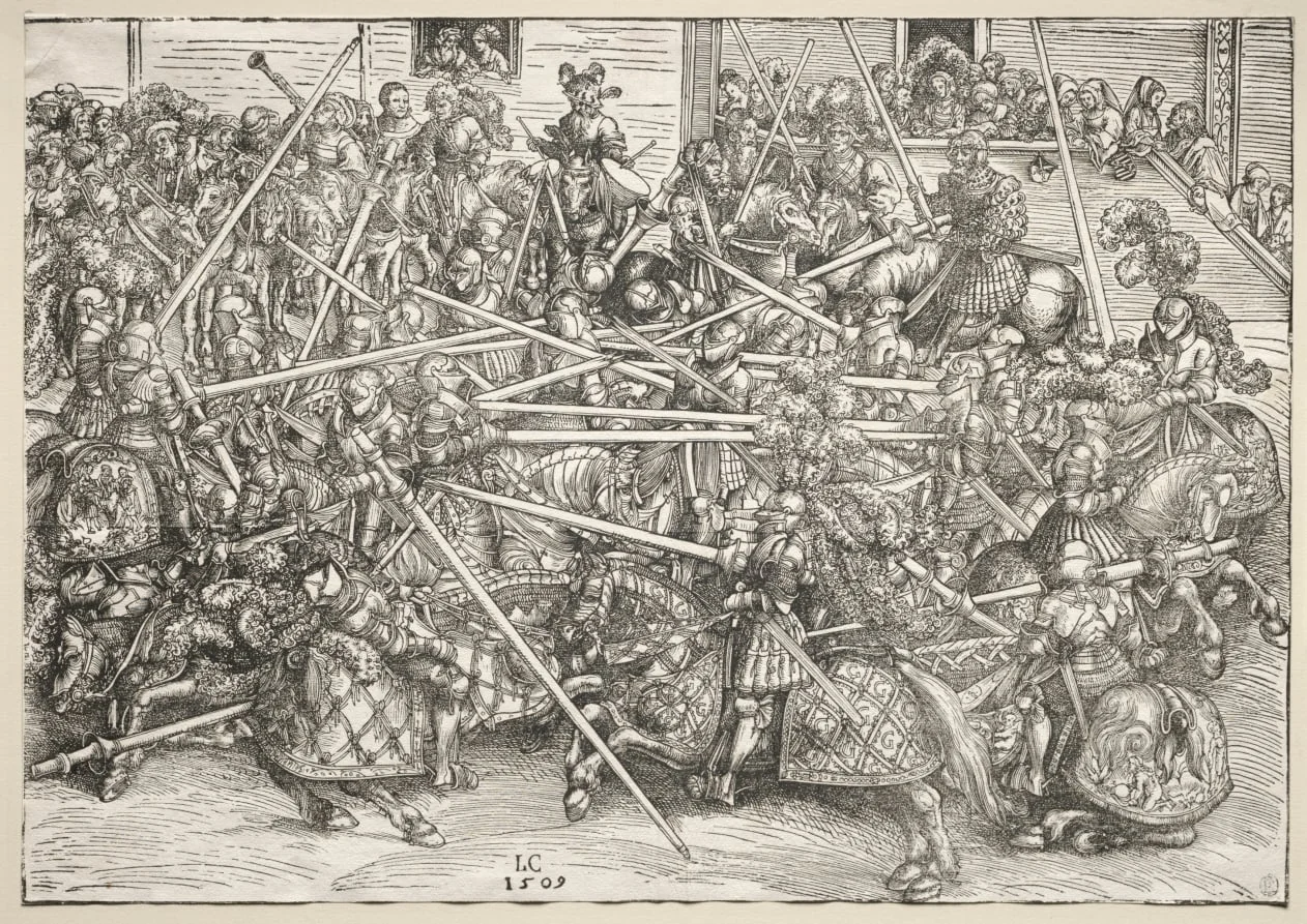 The Tournament with lances, by Lucas Cranach the Elder, 1509