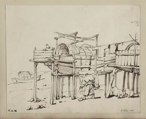 Tanka boats raised on stilts, Macau