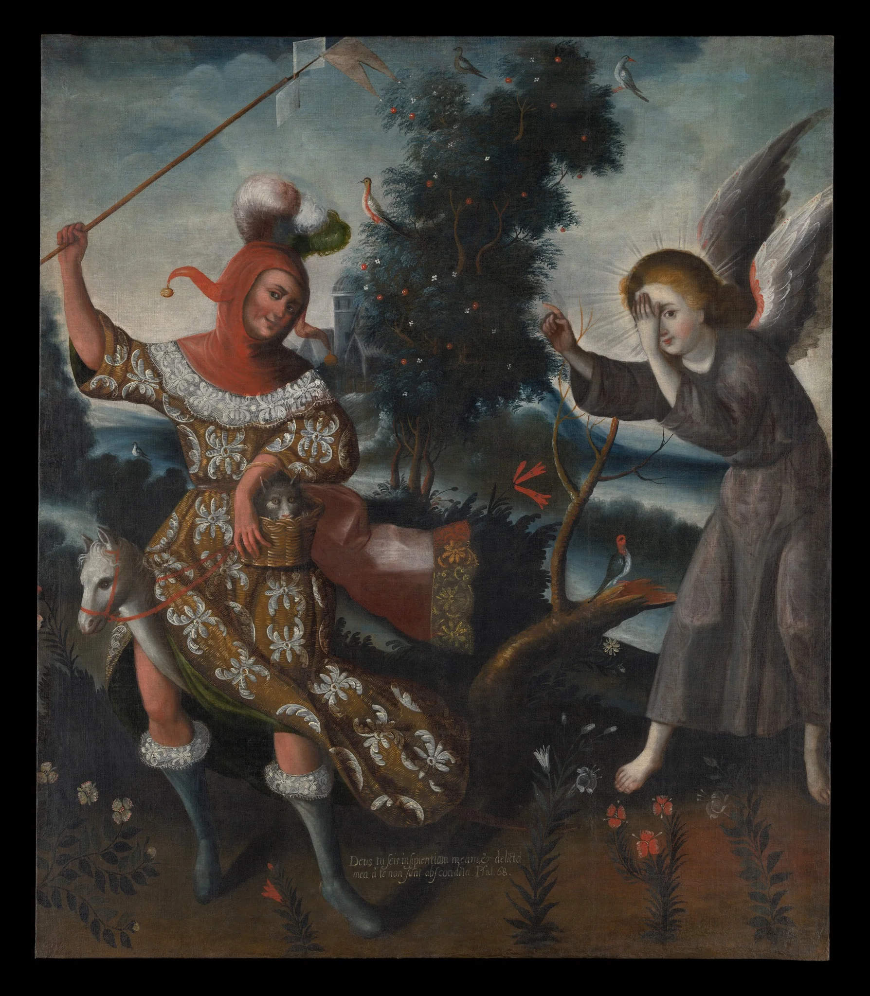 Emblem of Folly, by Unknown, oil, 1749