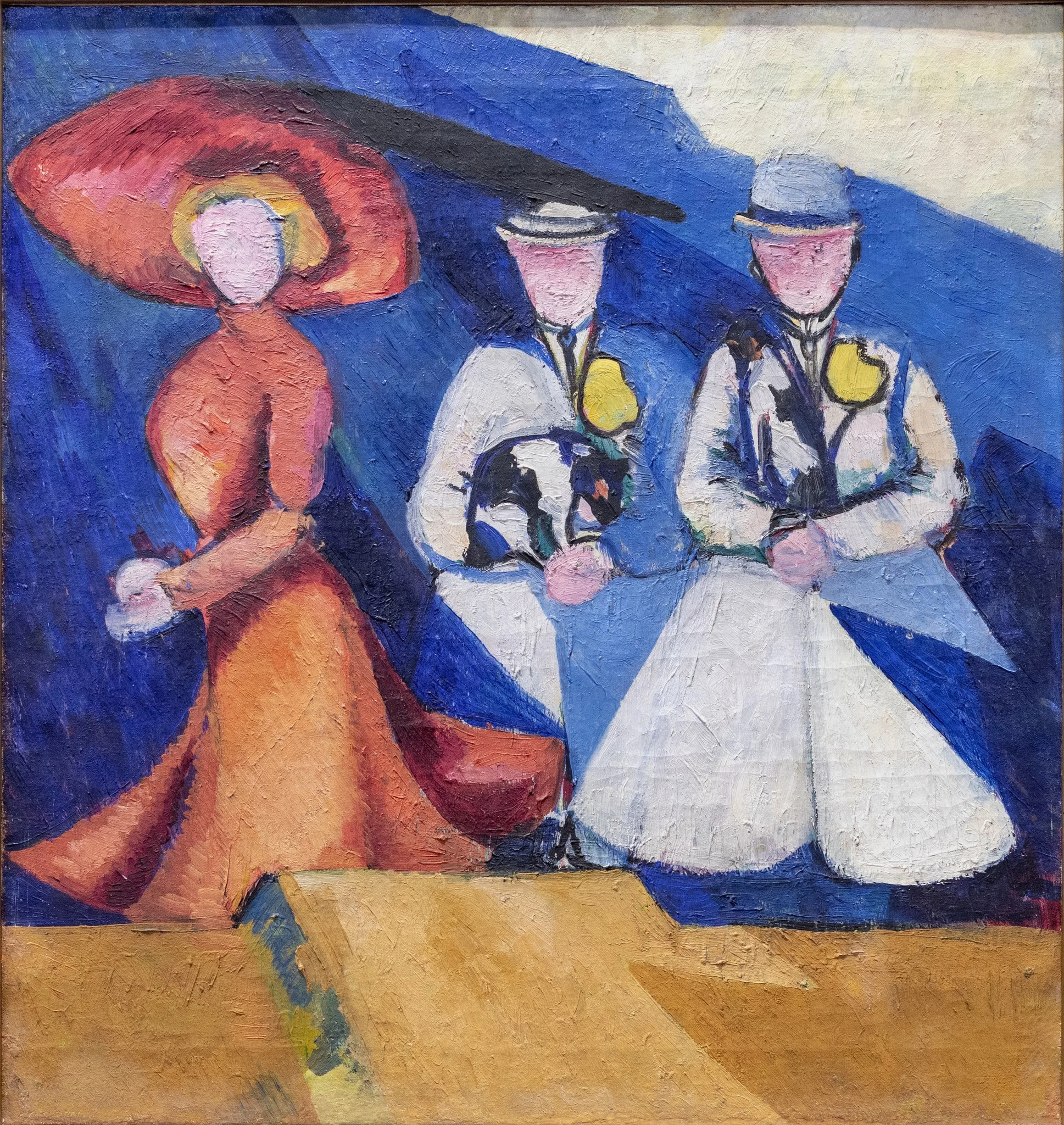 Three women figures, by Aleksandra Ekster, oil, 1909
