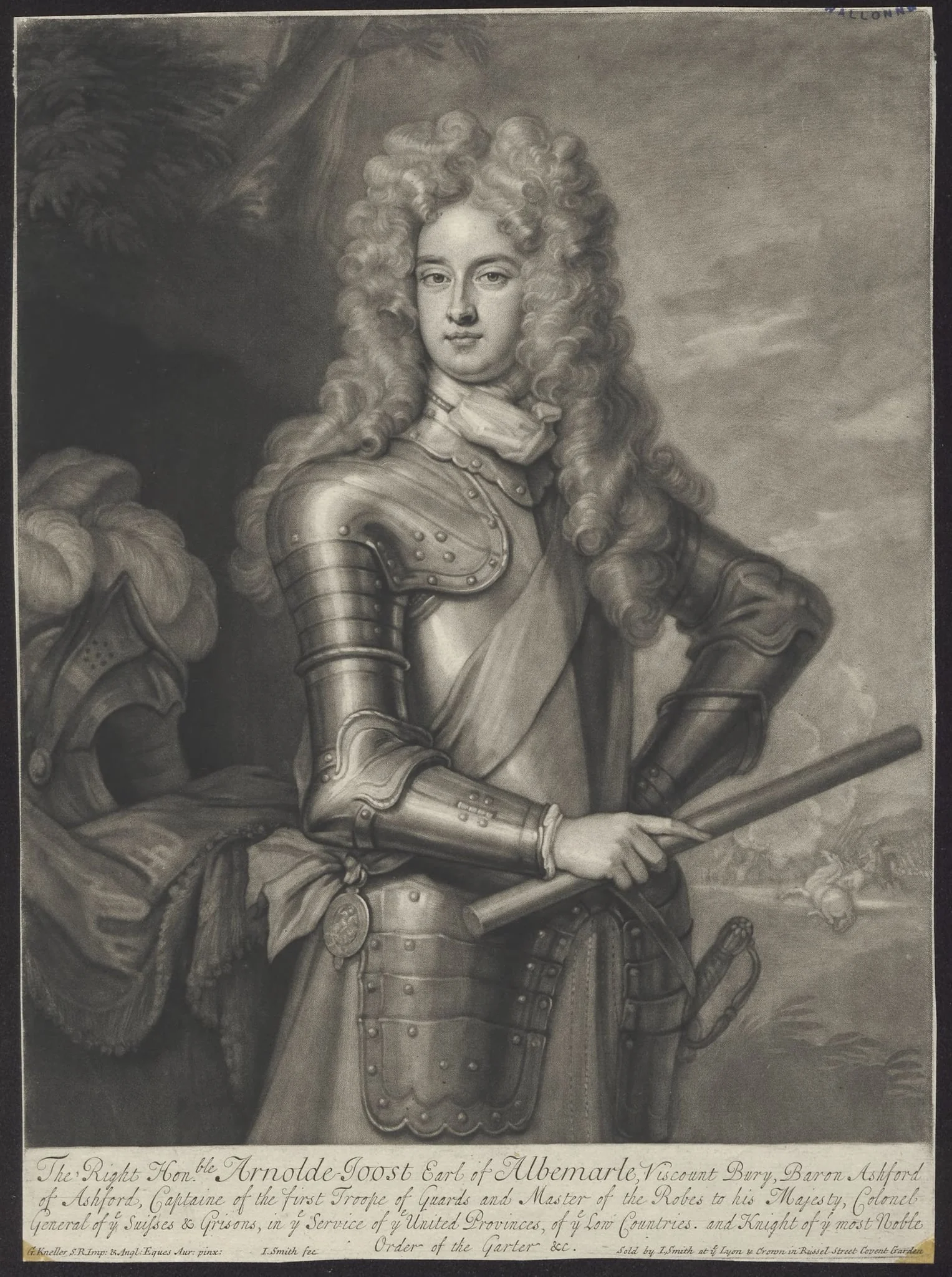 Portrait of Arnolde Joost Earl of Albemarle, by John, Smith, unspecified, 1650