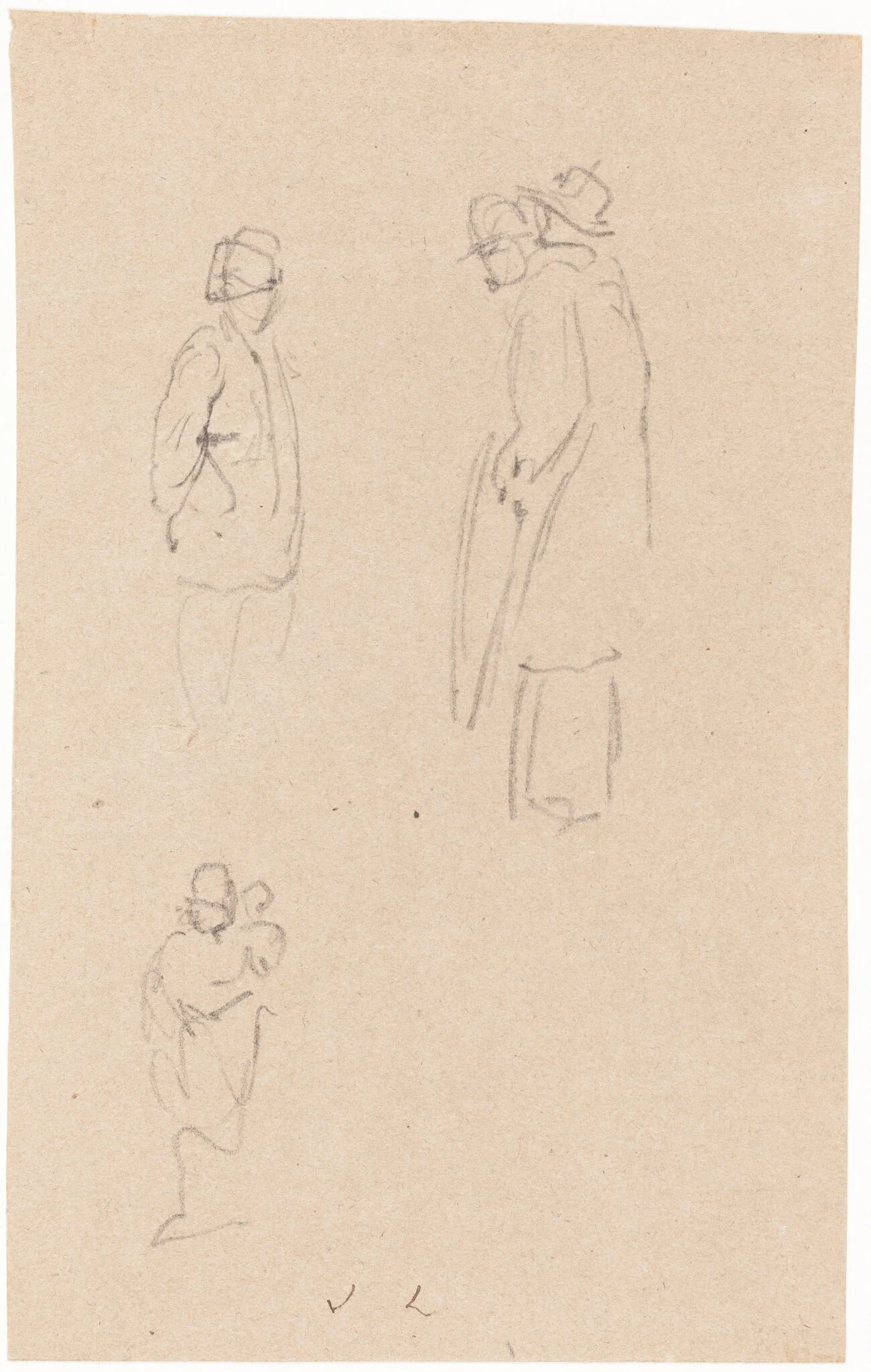 Figure Studies, by John Linnell, graphite, 1837