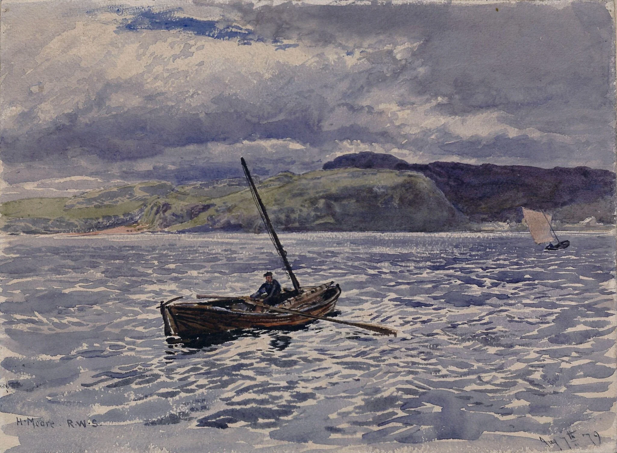 A Squally Day, by Henry Moore, watercolor, 1879