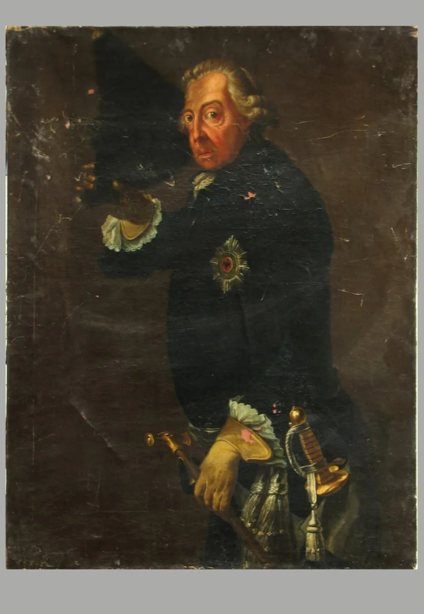 Friedrich II cel Mare, regele Prusiei (în Registrul inventar: Fredrich cel Mare), by anonim