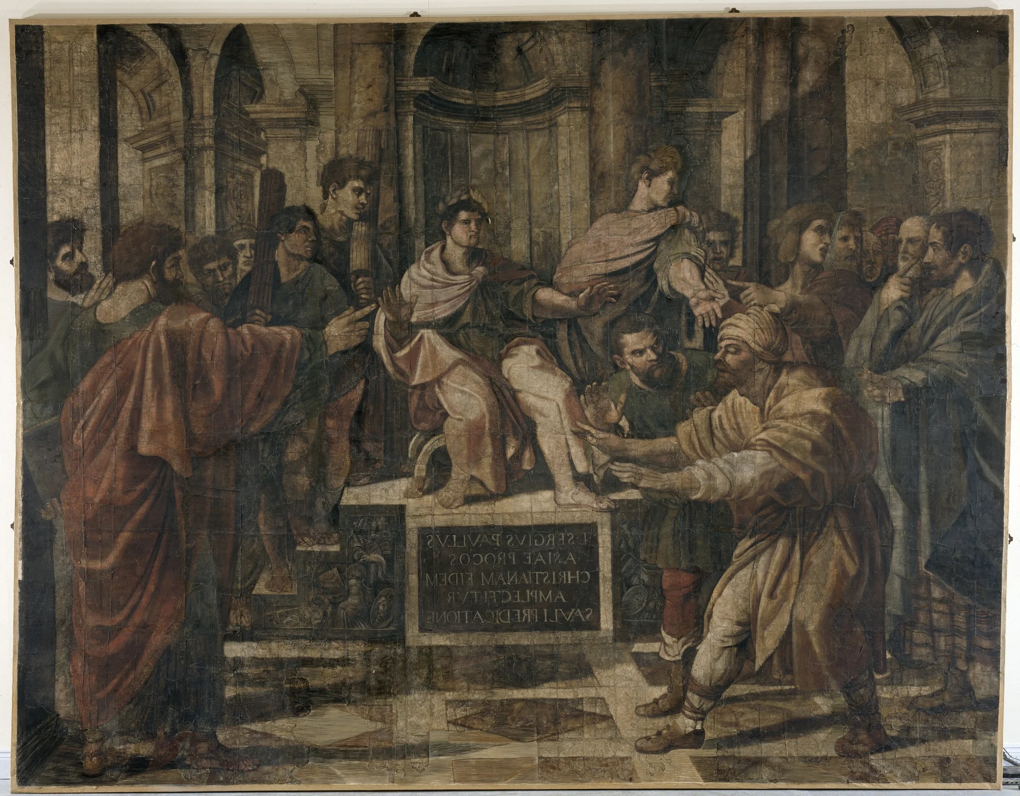 The Blinding of Elymas, by Raphael, unspecified, 1511