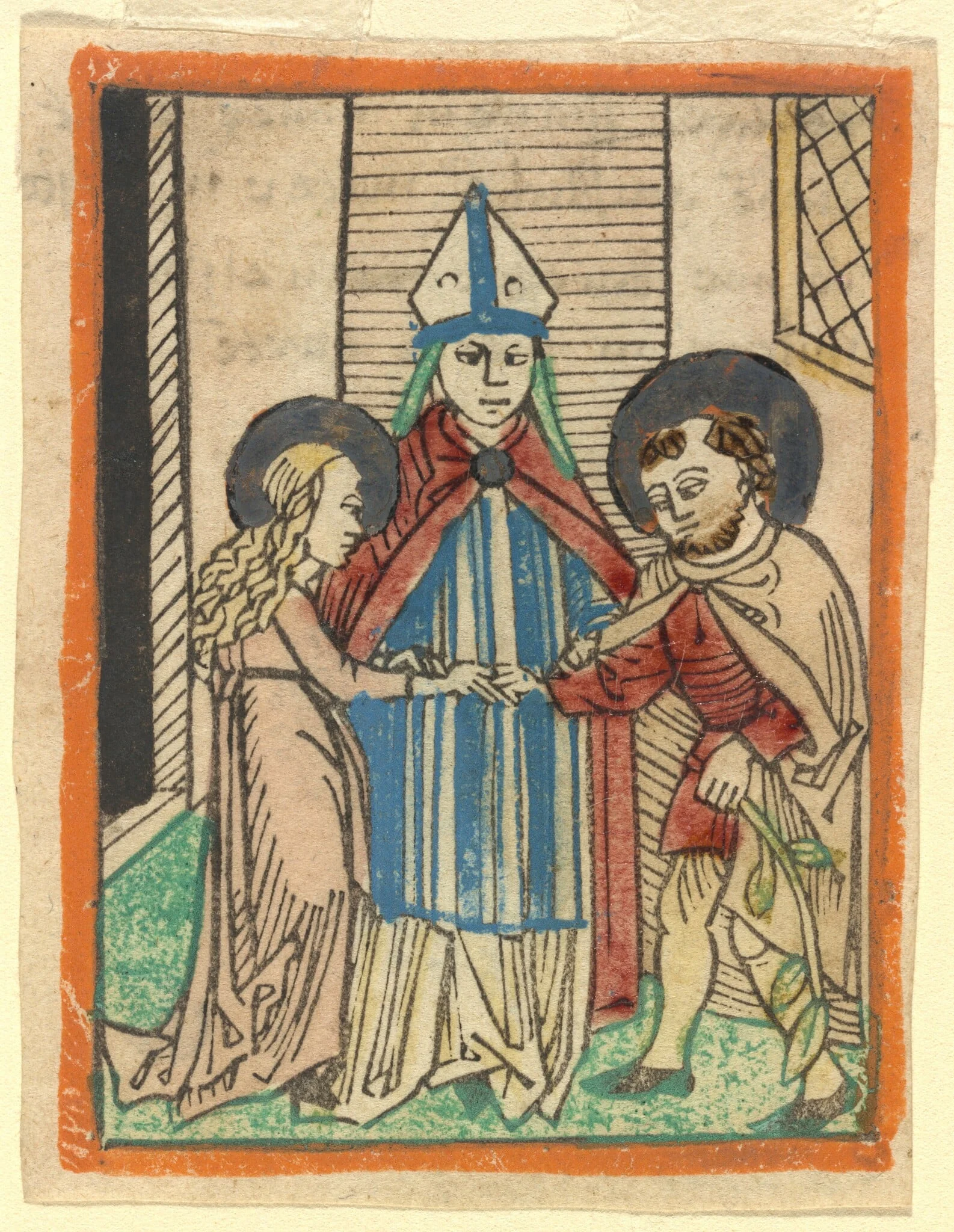The Marriage of the Virgin, by German 15th Century, ink, 1485