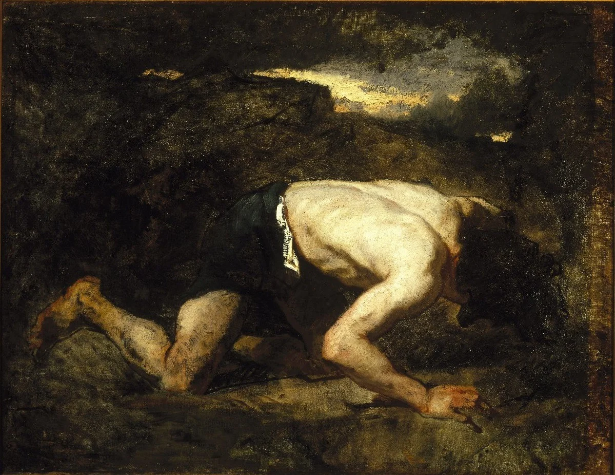 The Fugitive, Study for Timon of Athens, by Thomas Couture, oil, 1857