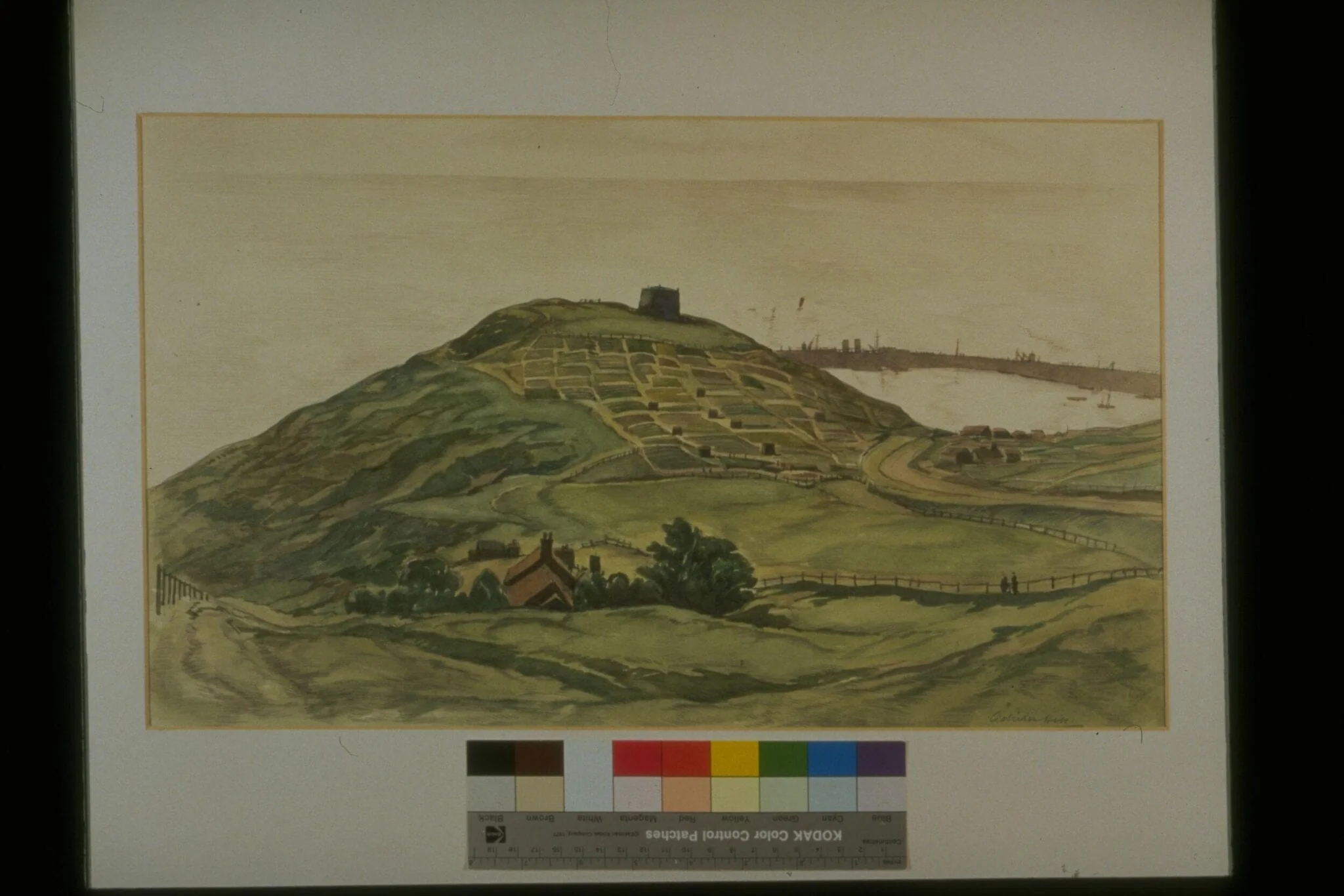 The Martello Tower, Folkestone, Kent, by Adrian Hill, watercolor, 1940