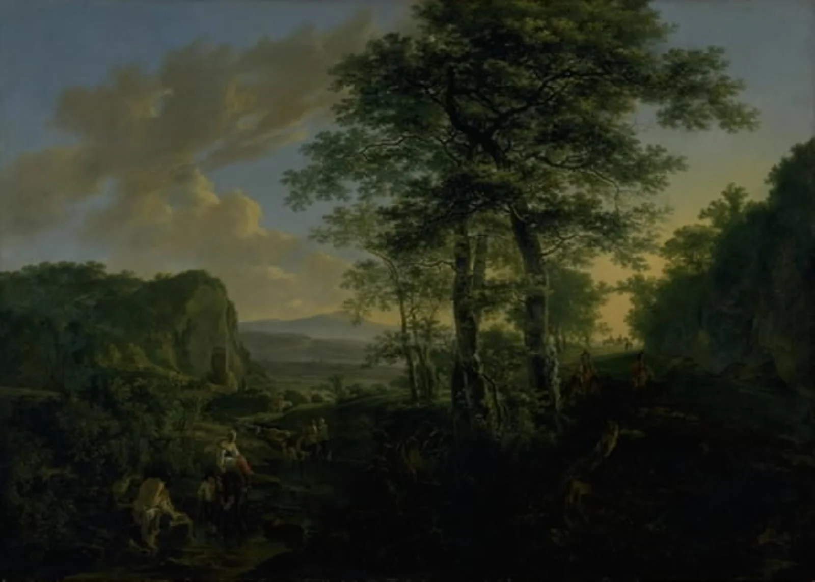 Italian Landscape, by Unknown, unspecified, 1642