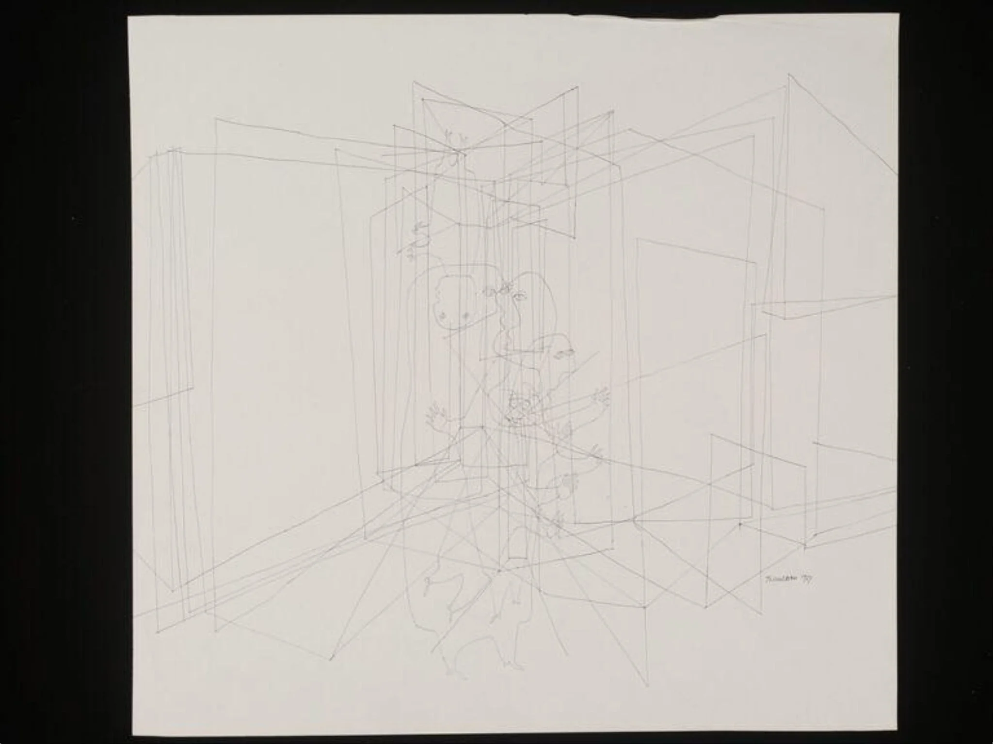 Men in a space-net