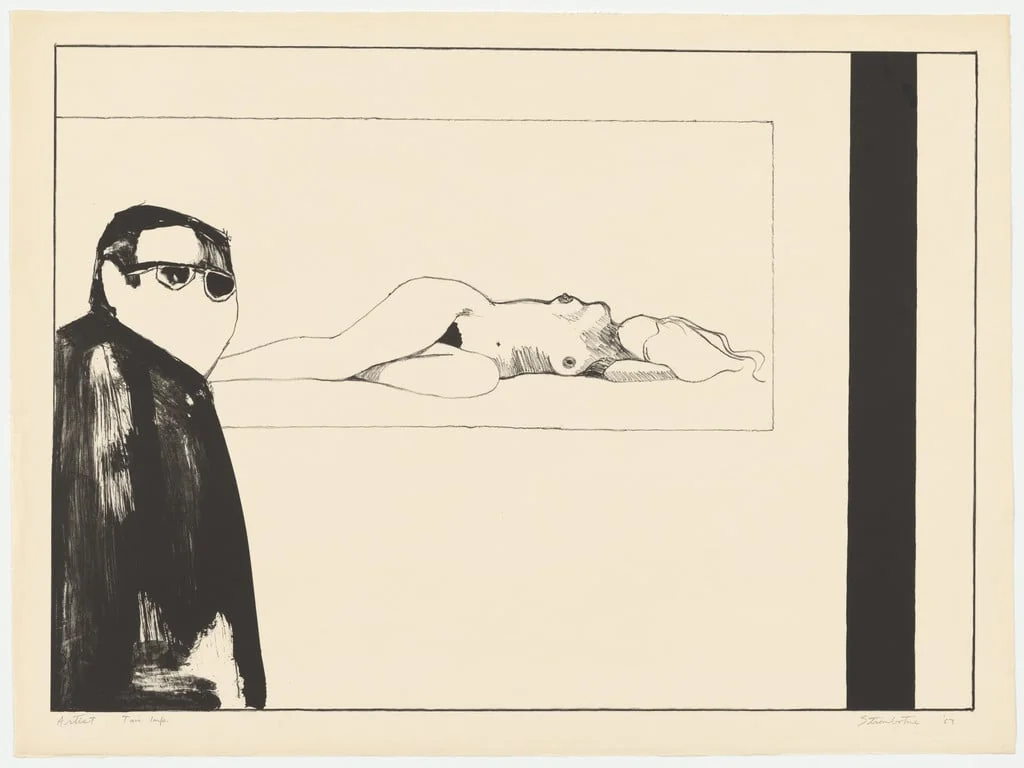 Untitled, by James Strombotne, ink, 1963