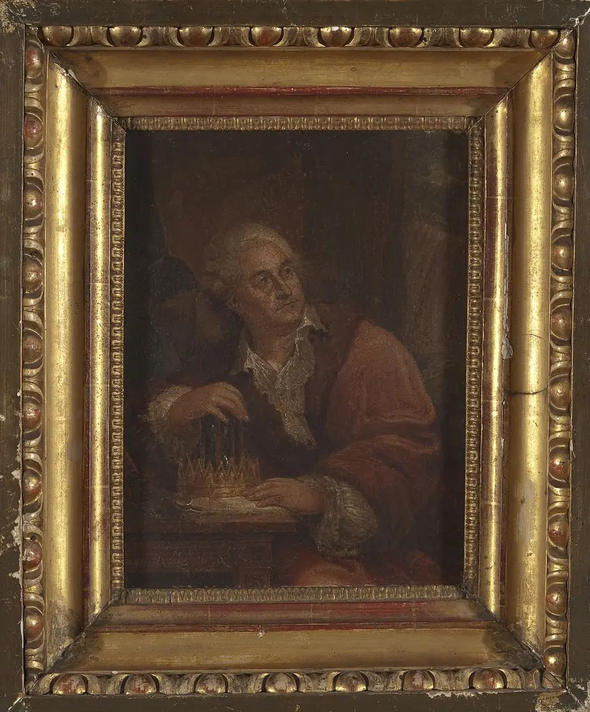 Portrait of Stanisław August Poniatowski with hourglass