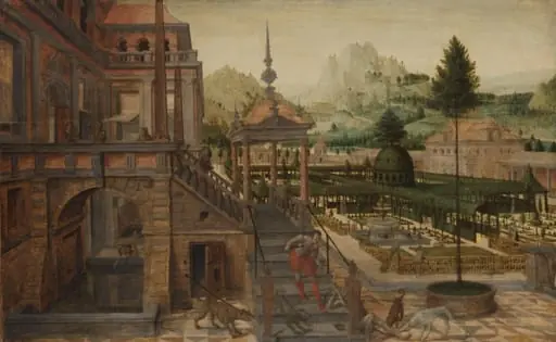 Palace Gardens with Poor Lazarus in the foreground