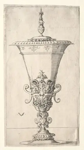 Covered Cup with Satyrs