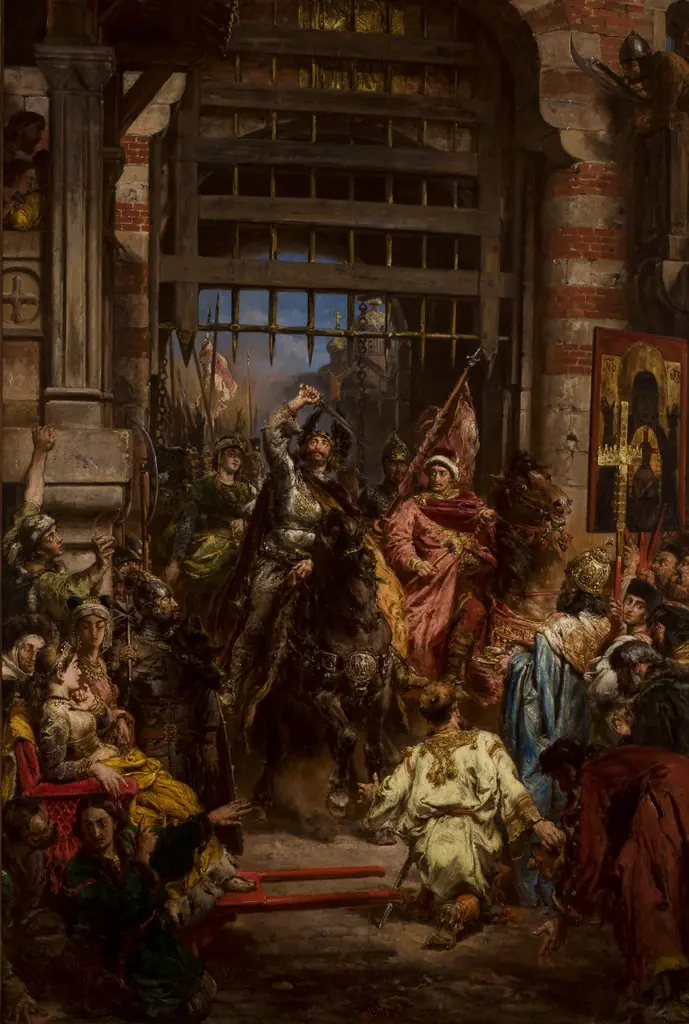 Boleslaw the Brave with Svyatopolk at the Golden Gate in Kiev