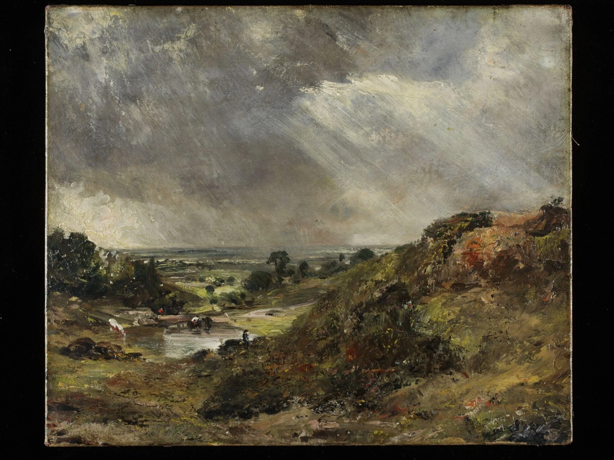 Branch Hill Pond, Hampstead, by John Constable, oil, 1819