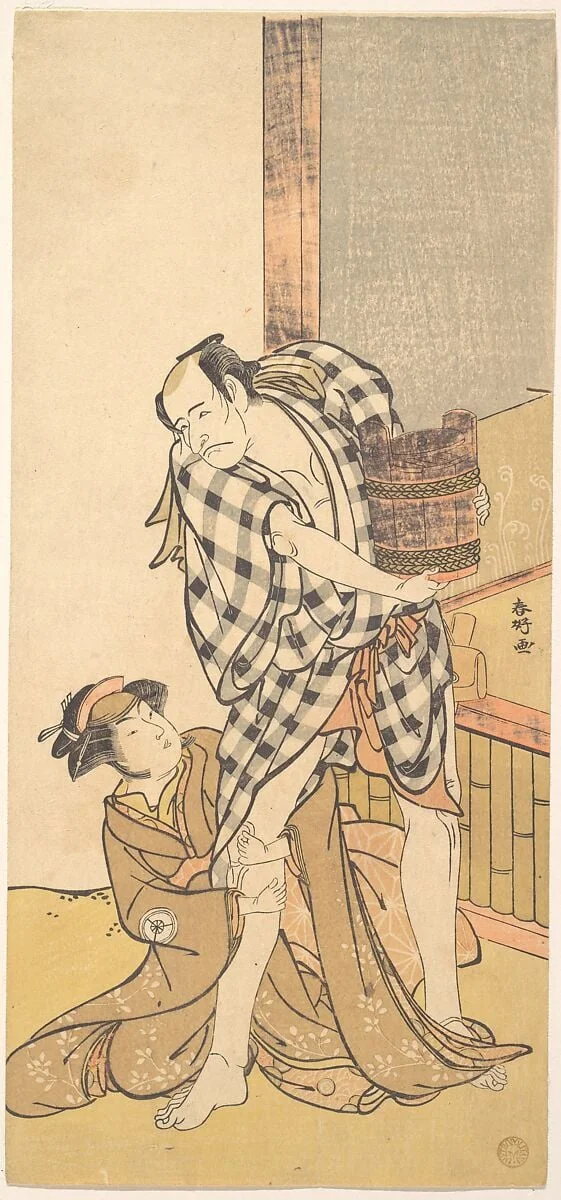 五代目市川団十郎|Scene from the Play Yoshitsune and the Thousand Cherry Trees (Yoshitsune senbon zakura), by Katsukawa Shunkō, ink, 8
