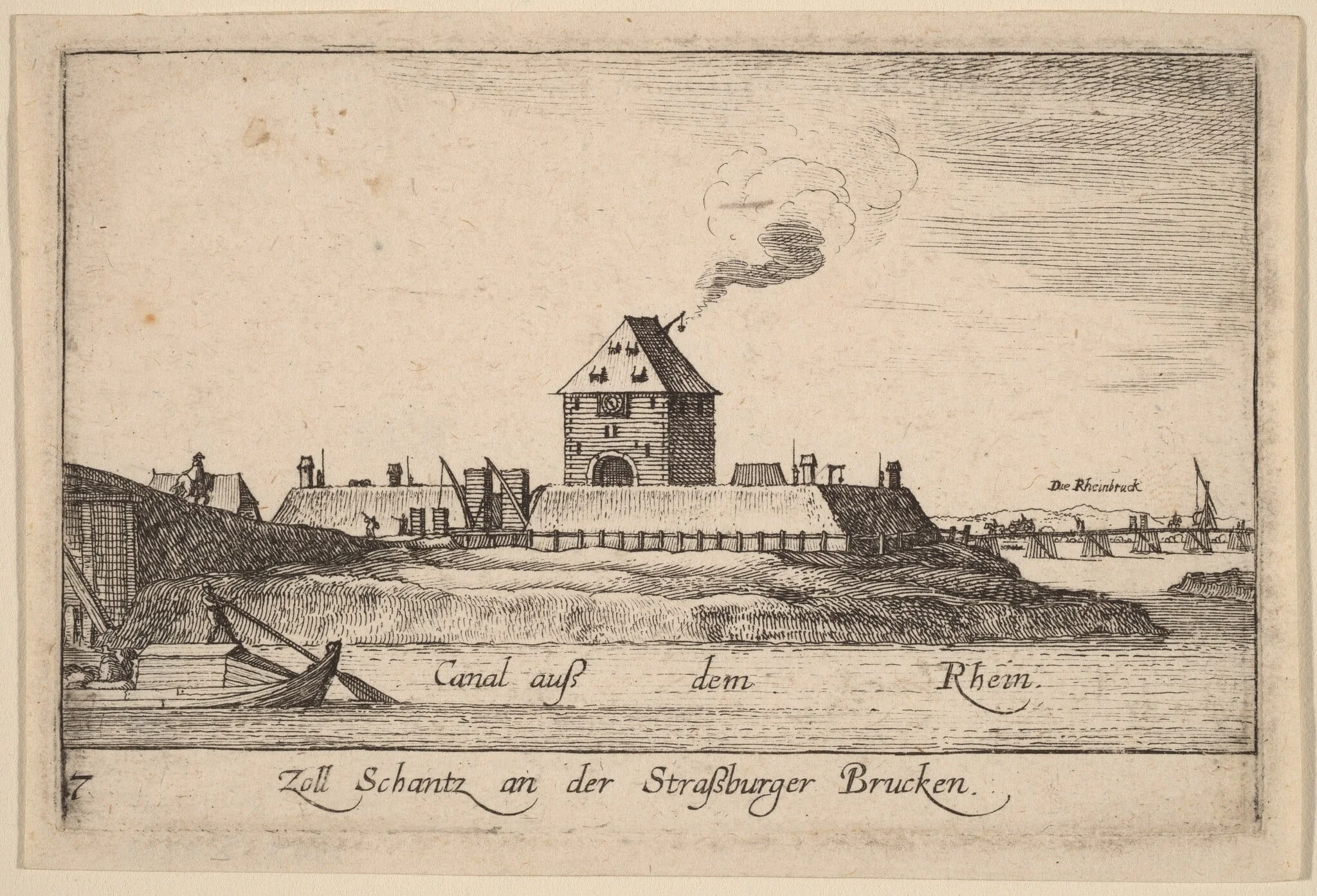Strasbourg: The Toll House, by Wenceslaus Hollar, ink, 1635