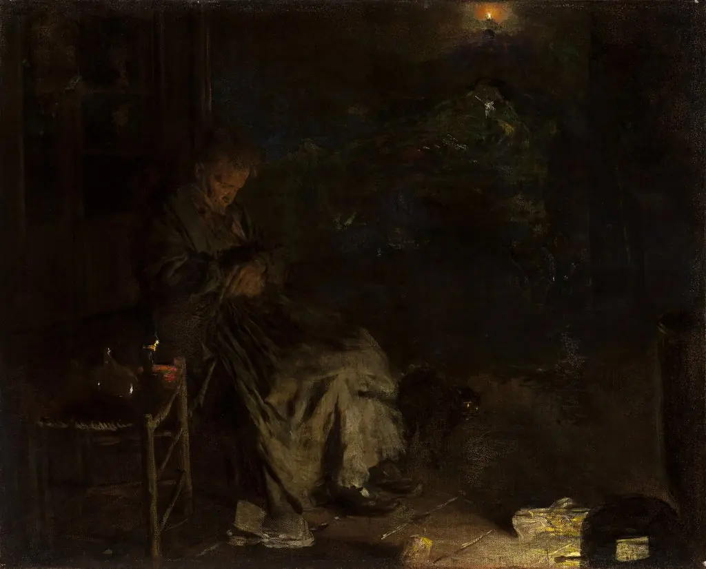 Old Woman Watching over a Dead Body I