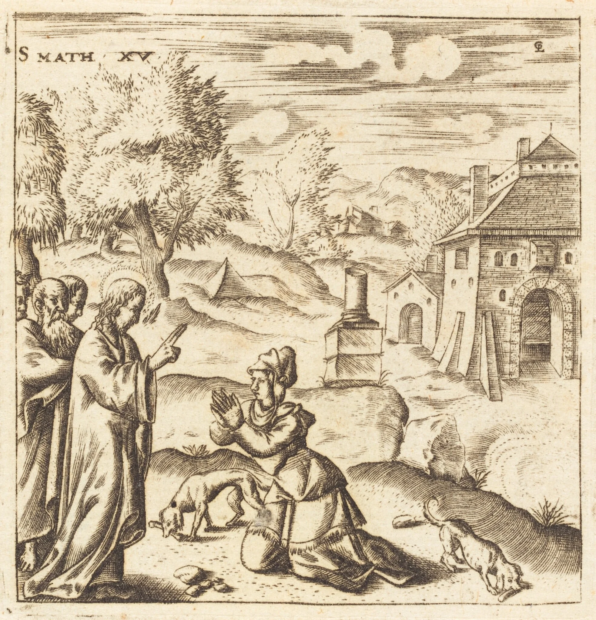 The Canaanite Woman, by Léonard Gaultier, ink, 1578