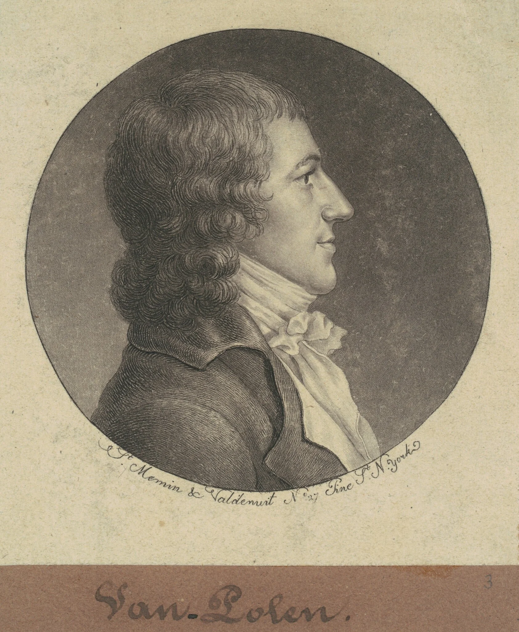 Van Polen, by Charles Balthazar Julien Févret de Saint-Mémin, ink, 1796