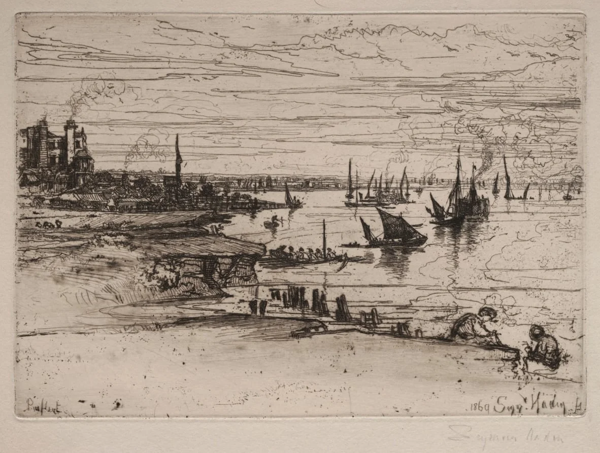 The Inn, Purfleet, by Francis Seymour Haden, 1869